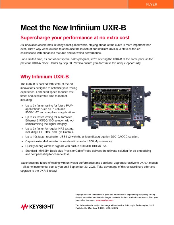 Meet The New Infiniium UXR-B PDF Asset Page | Keysight